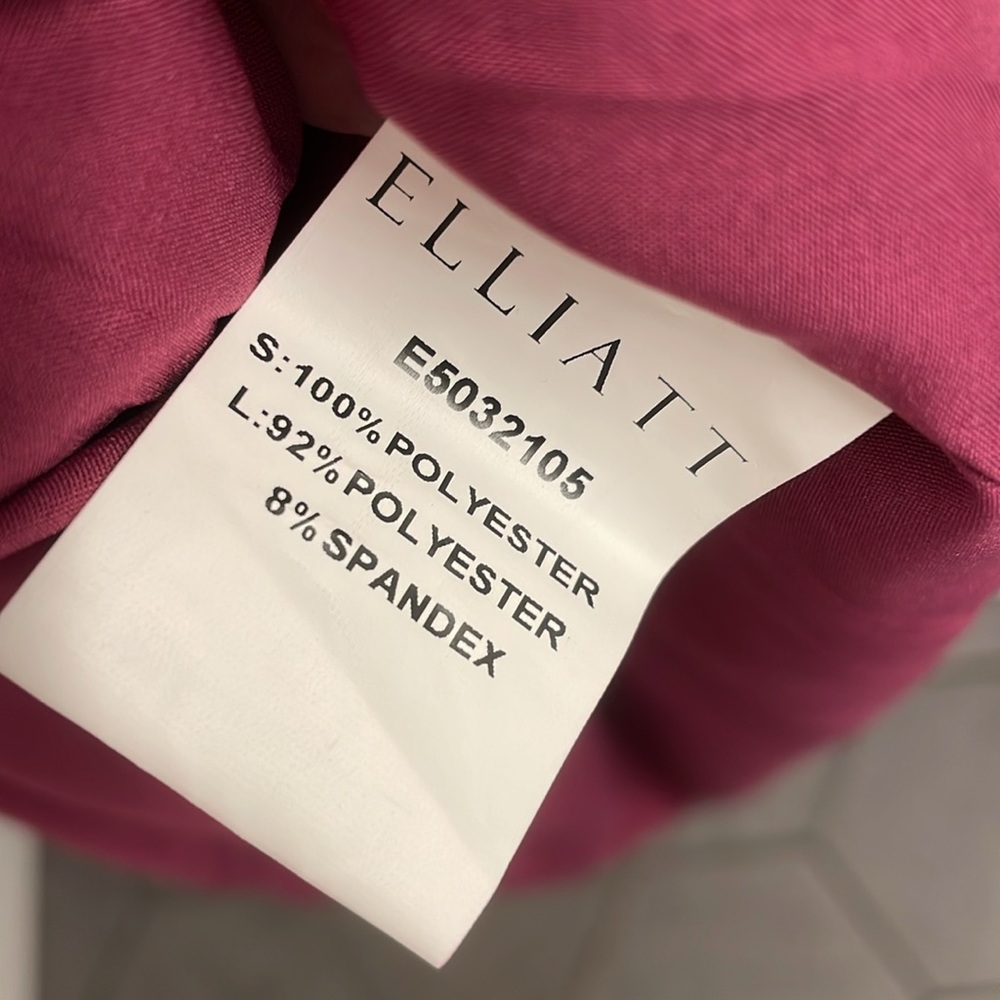 Elliatt Berry Cassini‎ Satin One Shoulder Ruched Midi Dress XL - $238 - Picture 14 of 15